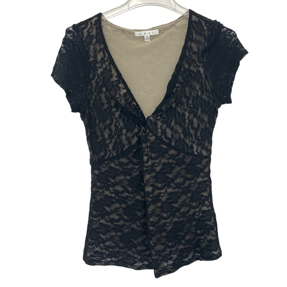 CAbi Lace Short Sleeve Blouse - Picture 1 of 7